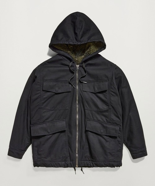 G-STAR RAW ブルゾン アウター HOODED SHERPA JACKET/中綿フードボア
