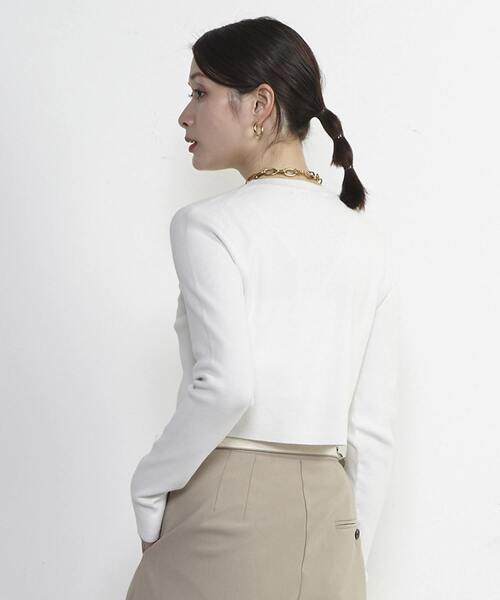soffitto ニット セーター Soffitto刺繍入りクロップドニット