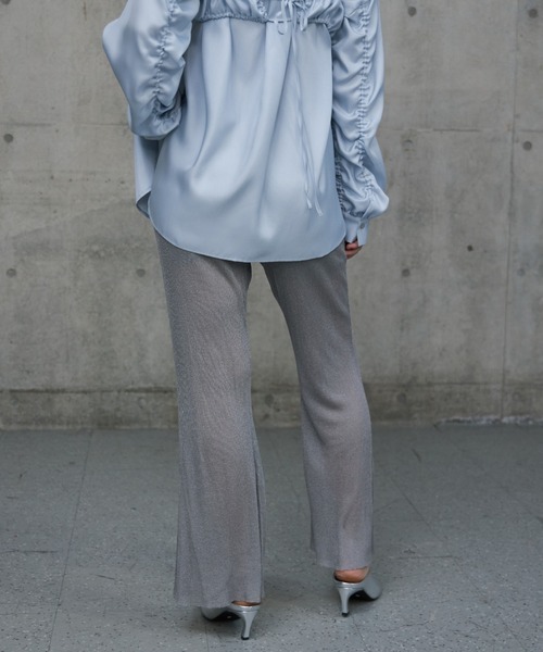 JOSE MOON（ジョゼムーン） ワイドパンツ パンツ LAME KNIT SHEER