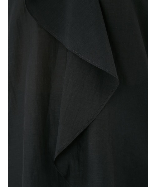 FRAY I.D◆24AW/ラッフルディテールブラウス/FREE/トリアセテート/BLK/FWFB244021// FRAY I.D ブラウス シャツ ラッフルディテールブラウス