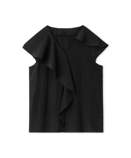 FRAY I.D◆24AW/ラッフルディテールブラウス/FREE/トリアセテート/BLK/FWFB244021// FRAY I.D ブラウス シャツ ラッフルディテールブラウス