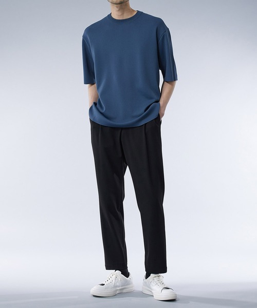 ブルネロクチネリ ストライプジャージークルーネックT メンズ メンズ 向け ブルー ジャージー Tシャツ | Brunello Cucinelli