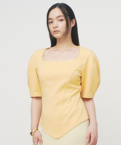 ブラウス シャツ JACQUARD JERSEY BLOUSE / ジャカードジャージブラウス レディース