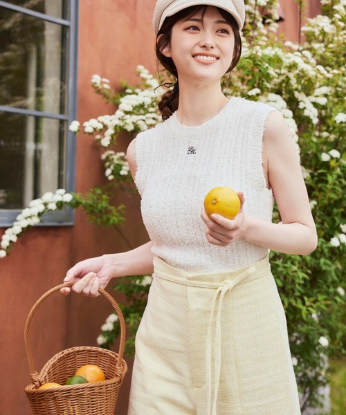 tシャツ サマーツイードワイドパンツ レディース LANTINAM tシャツ サマーツイードワイドパンツ レディース