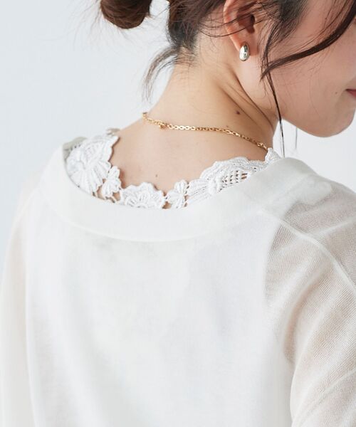 BLANC ノースリ3リボントップス ホワイト最高 の