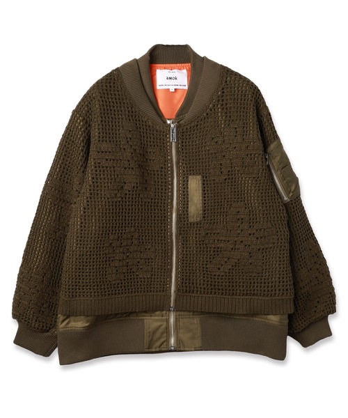 ma1 ma-1 KNIT DOCKING MA-1 メンズ レディースの画像