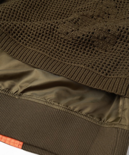 ma1 ma-1 KNIT DOCKING MA-1 メンズ レディースの画像