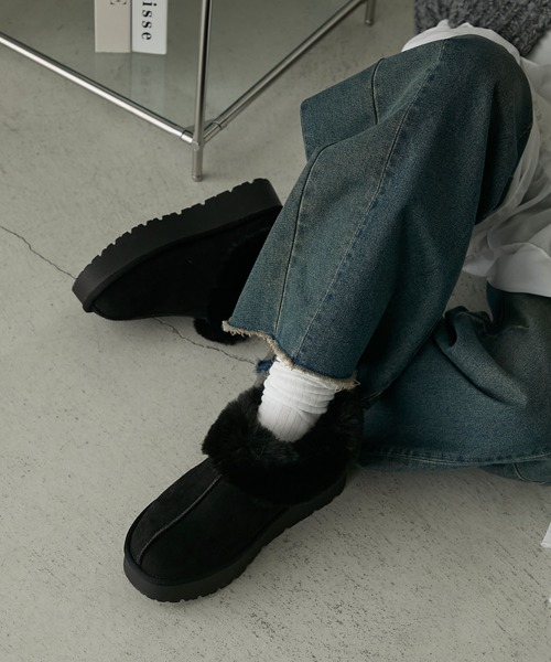 forksy.（フォルクシー） ブーツ 「forksy.」厚底ステッチショート