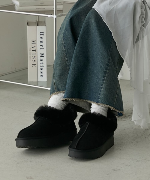 forksy.（フォルクシー） ブーツ 「forksy.」厚底ステッチショート