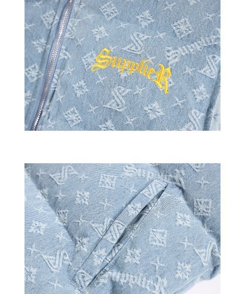 SUPPLIER ダウンベスト ベスト ダウン｜MONOGRAM DENIM PUFFER