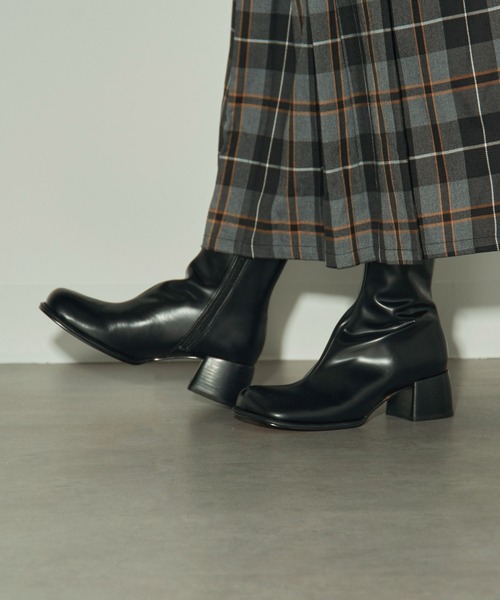 ALM.（アルム） ブーツ 「ALM.」ADELA LEATHER BOOTS レザーショート