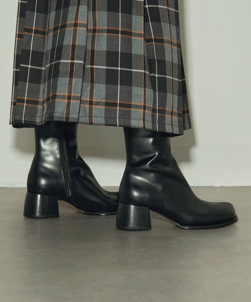 ALM. ブーツ 「ALM.」ADELA LEATHER BOOTS レザーショートブーツ