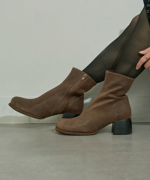ALM.（アルム） ブーツ 「ALM.」ADELA LEATHER BOOTS レザーショート