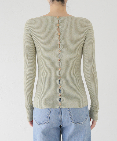 BASERANGE DANDE LONG SLEEVE リブニット　カーディガン 楽天市場】BASERANGE ベースレンジ ニット DANDE LONG SLEEVE