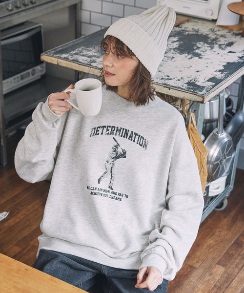 グラフィックプリント スウェットシャツ - オフホワイト | ZARA