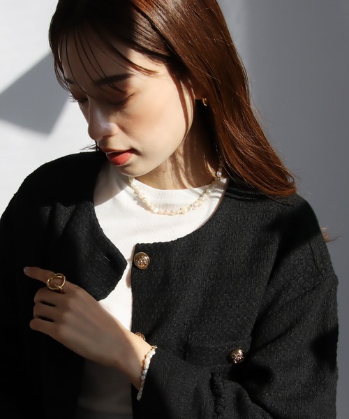 abaskdesign（アバスクデザイン） ネックレス 淡水パールネックレス 
