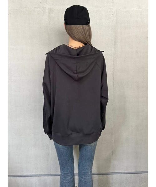 その他 EGOIST エゴイスト EGOIST ロゴ刺繍加工風スウェットパーカー （BLACK