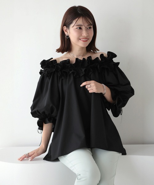 MERAKI ブラウス シャツ 胸フリルブラウス レディース : ZOZOTOWN