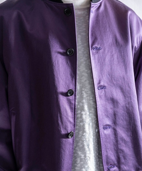 Jackman スタジャン Satin Award Jacket メンズ : ZOZOTOWN