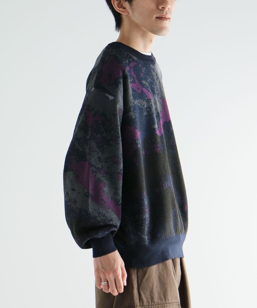 CRAFT STANDARD BOUTIQUE ニット セーター 変な柄クルーネック