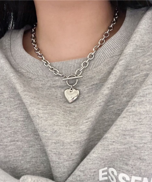 L LABEL（エルラベル） ネックレス ハートチェーンマンテルネックレス