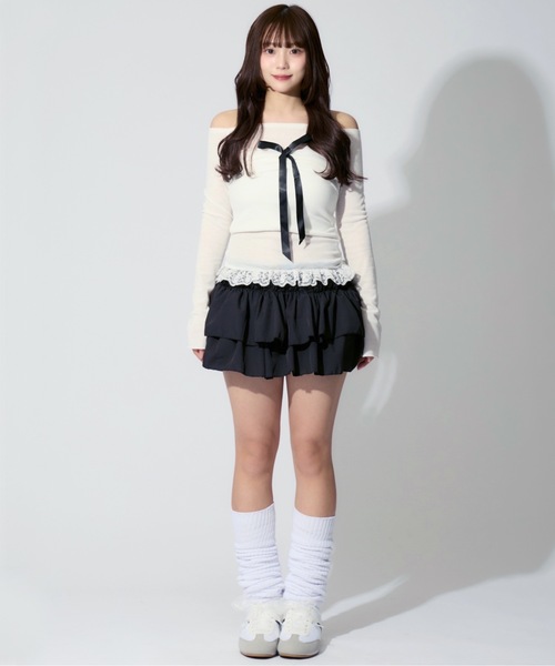 スカート random tiered balloon skirt ALLuRing ChaRm スカート 夏 Tiered Balloon Mini Skirt / ティアード