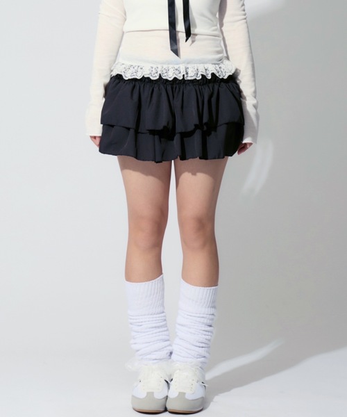 ALLuRing ChaRm スカート Tiered Balloon Mini Skirt / ティアード