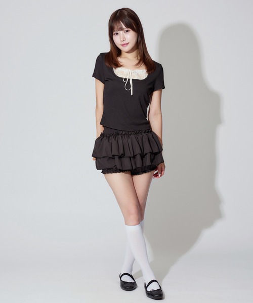 ALLuRing ChaRm スカート 夏 Tiered Balloon Mini Skirt / ティアード