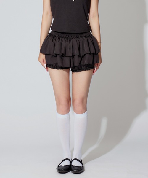 ALLuRing ChaRm スカート 夏 Tiered Balloon Mini Skirt / ティアード