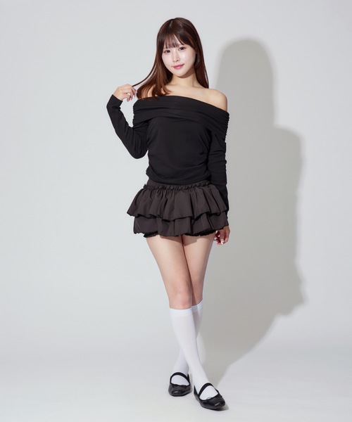 ALLuRing ChaRm スカート 夏 Tiered Balloon Mini Skirt / ティアード