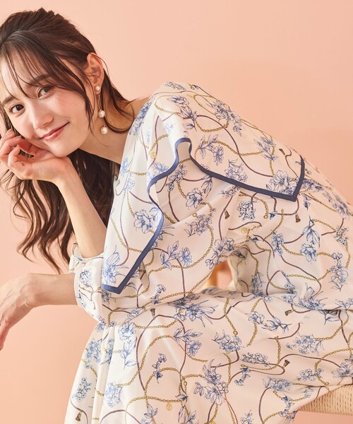ANY SIS（エニィスィス） ワンピース 「洗える」スカーフデザイン