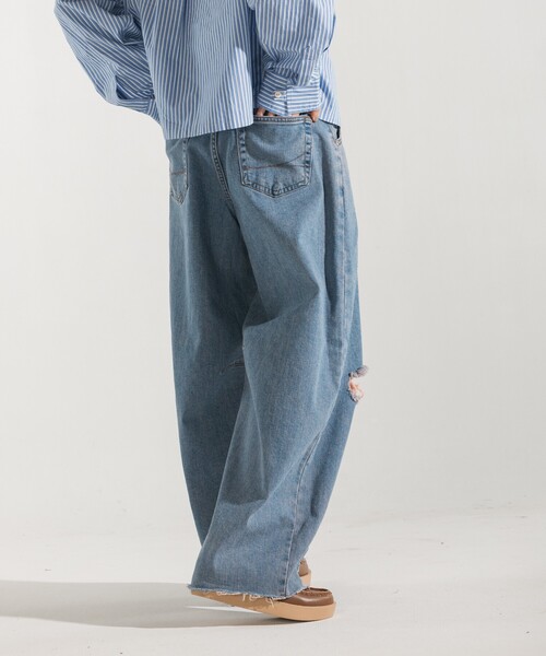 SOMETHING × FREAK’S STORE タックカーブワイドデニム SOMETHING/別注 TUCK CURVE WIDE｜Daytona Park(FREAK'S STORE