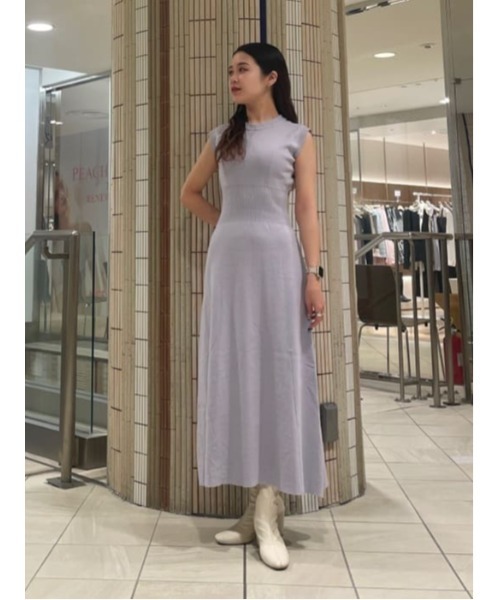 セントジョン ニット ワンピース アンサンブル コート 16 白 グレー AZUL BY MOUSSY（アズールバイマウジー） ワンピース ジップ