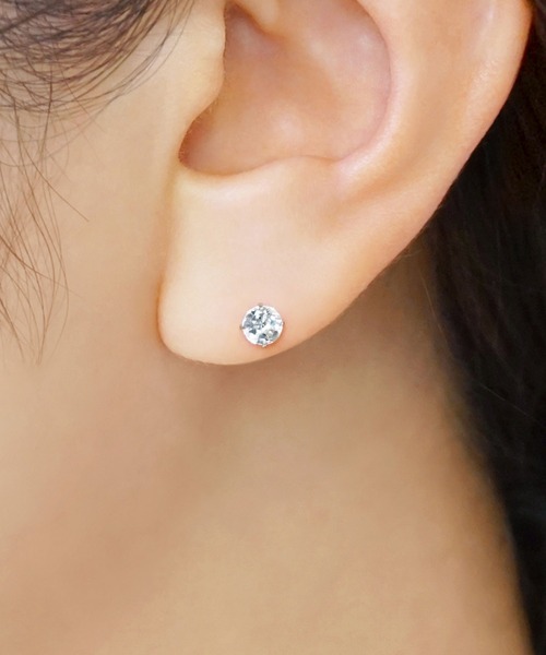 TAKE-UP（テイクアップ） ピアス 「 セカンドピアス」Pt アクアマリン