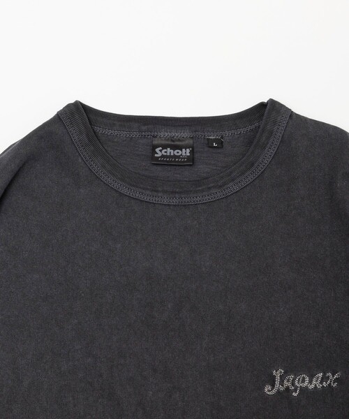 Schott刺繍　Tシャツ　BLACK Schott N.Y.C tシャツ Schott/ショット 別注 刺繍JAPAN Tシャツ