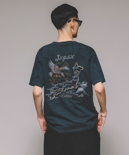 Schott刺繍　Tシャツ　BLACK Schott N.Y.C tシャツ Schott/ショット/T-SHIRT EMB. NYC/刺繍T