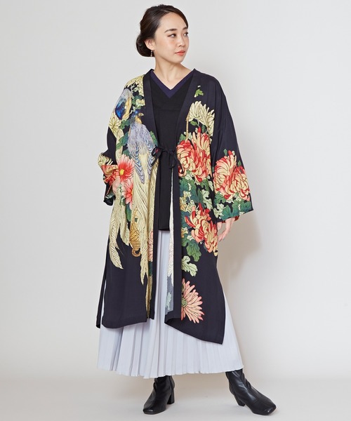 カヤ uvカット カーディガン 「カヤ」花鳥UV長羽織 レディース