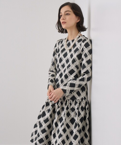 ANAYI ベージュ ワンピース 長袖 ANAYI」 長袖ワンピース 36 ベージュ レディース