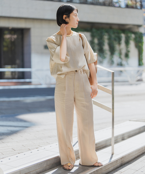 Spick＆Span ブラウス シャツ ハイブリッドラミーTトップス