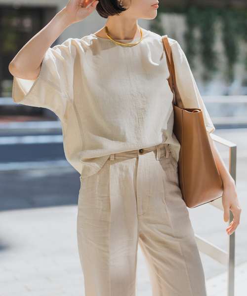 Spick＆Span ブラウス シャツ ハイブリッドラミーTトップス