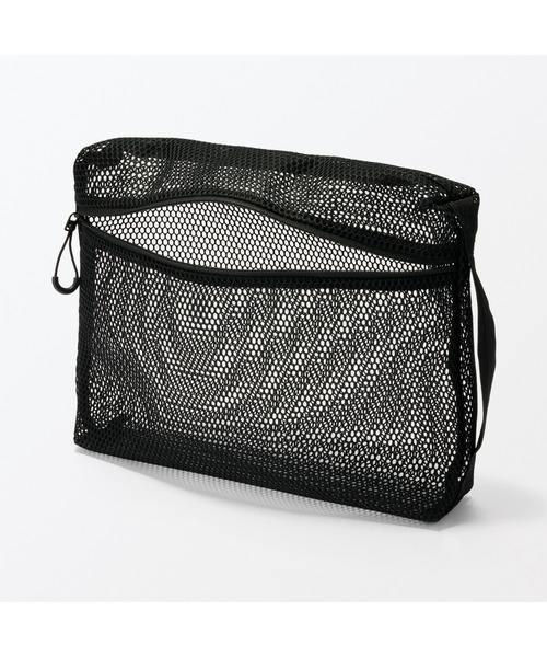 TUMI 黒 ナイロンメッシュケース 無印良品（MUJI） 旅行 立体メッシュケース L 約21×27×5cm