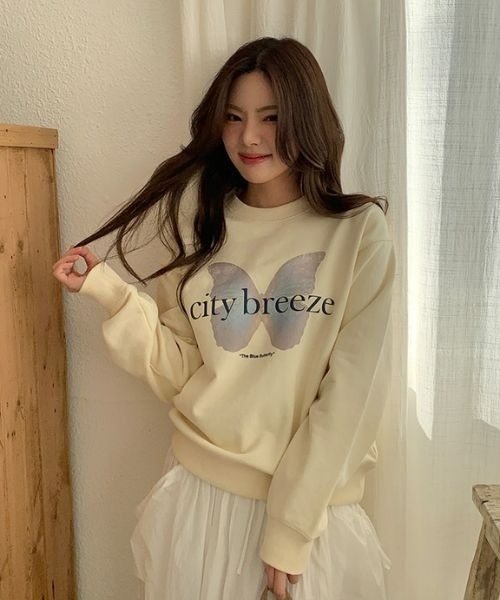 トレーナー スウェット CITY FLUTTER SWEAT SHIRT レディース CITYBREEZE トレーナー スウェット CITY FLUTTER SWEAT SHIRT