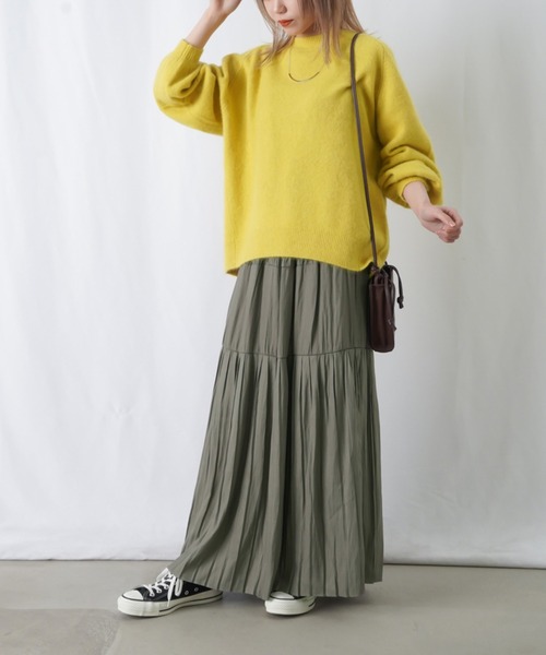 「LUCA/LADY LUCK LUCA」 「huitieme nid」長袖ニット FREE イエロー レディース_画像9