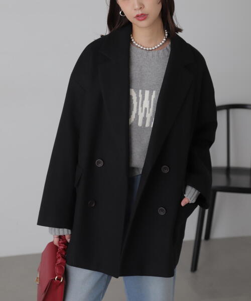 「FREE'S MART」 ピーコート SMALL ブラウン レディース_画像3