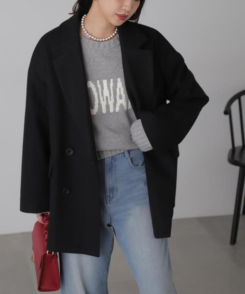 「FREE'S MART」 ピーコート SMALL ブラウン レディース_画像4