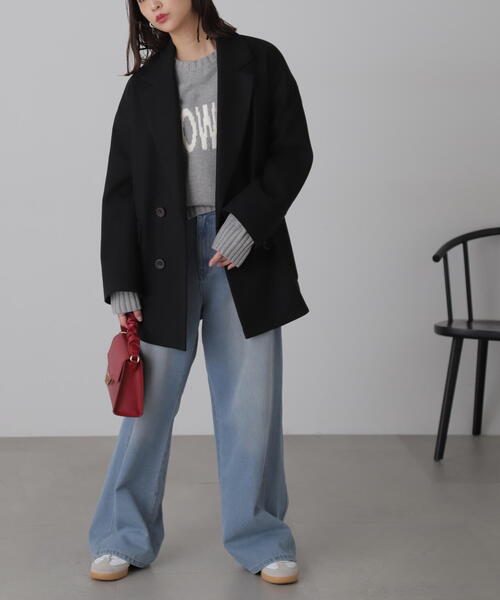 「FREE'S MART」 ピーコート SMALL ブラウン レディース_画像7