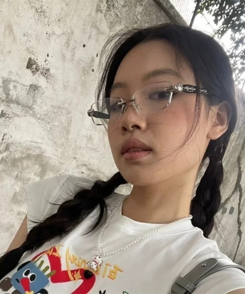 ViViDAY 伊達メガネ メガネ 眼鏡 デザイン十字架メガネ レディース