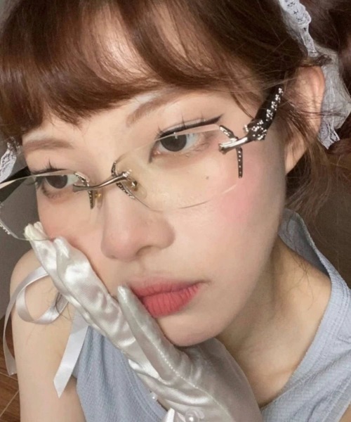 ViViDAY 伊達メガネ メガネ 眼鏡 デザイン十字架メガネ レディース