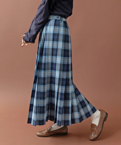 PAR ICI スカート タータンチェック プリーツスカート