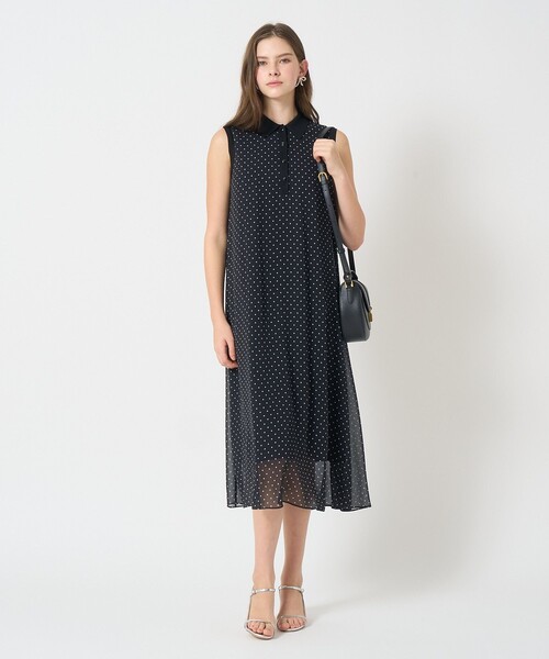 ANAYI ワンピース シフォンコンビ配色カラー : ZOZOTOWN Yahoo